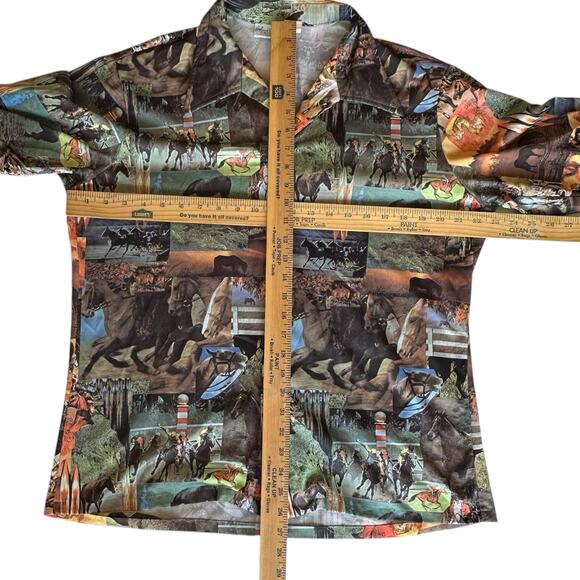 Mens Button Down Size Large Vintage Kentucky Derby Horse Racing - Picture 3 of 7
